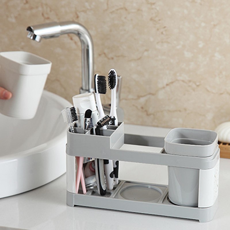 Electric Toothbrush Holder Stand Set Shelf Bathroom Toothpaste Storage