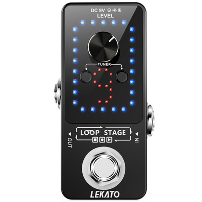 LEKATO Looper Guitar Pedal Guitar Loop Pedal Tuner Pedal 9 Loops 40 Minutes R...