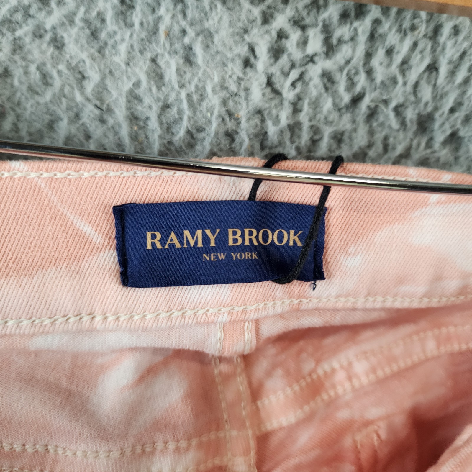 Ramy Brook Katie Mid-Rise Motto Skinny Jeans Women's 30 Pink Tie Dye Zip Closure - Picture 10 of 17