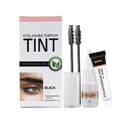 Semi Permanent Eyebrow Henna Eyelash Tint Lasting Brow Dye Paint Full Kits