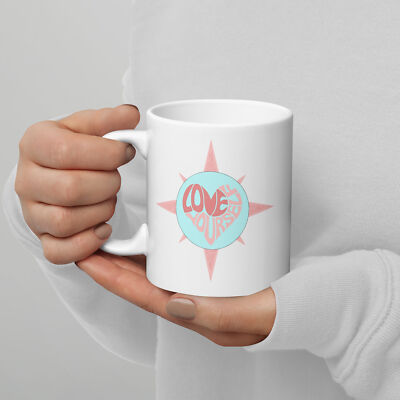 Premium Coffee Cup with 'Love Yourself' Design - Enjoy Your Morning in Style
