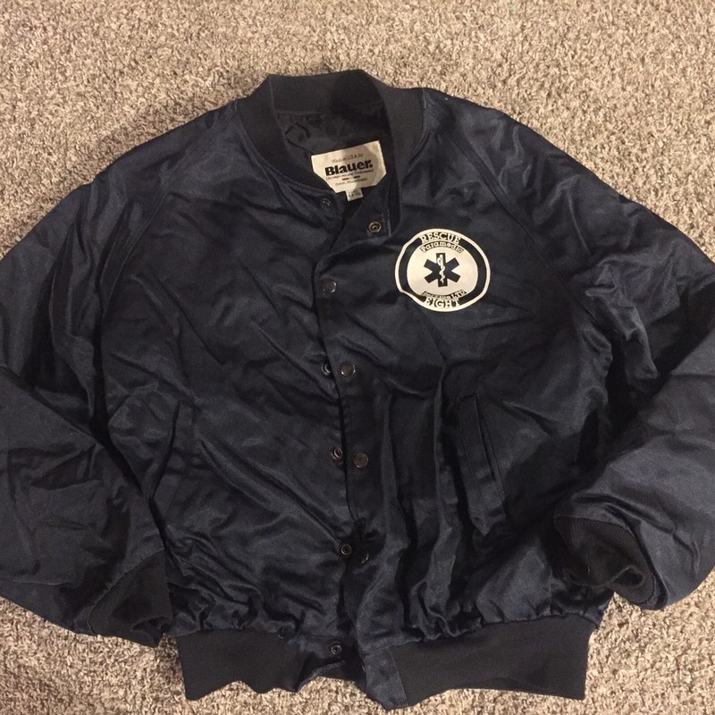Vintage 1980s Blauer Men L 44-46 Rescue Paramedic Varsity Windbreaker Jacket