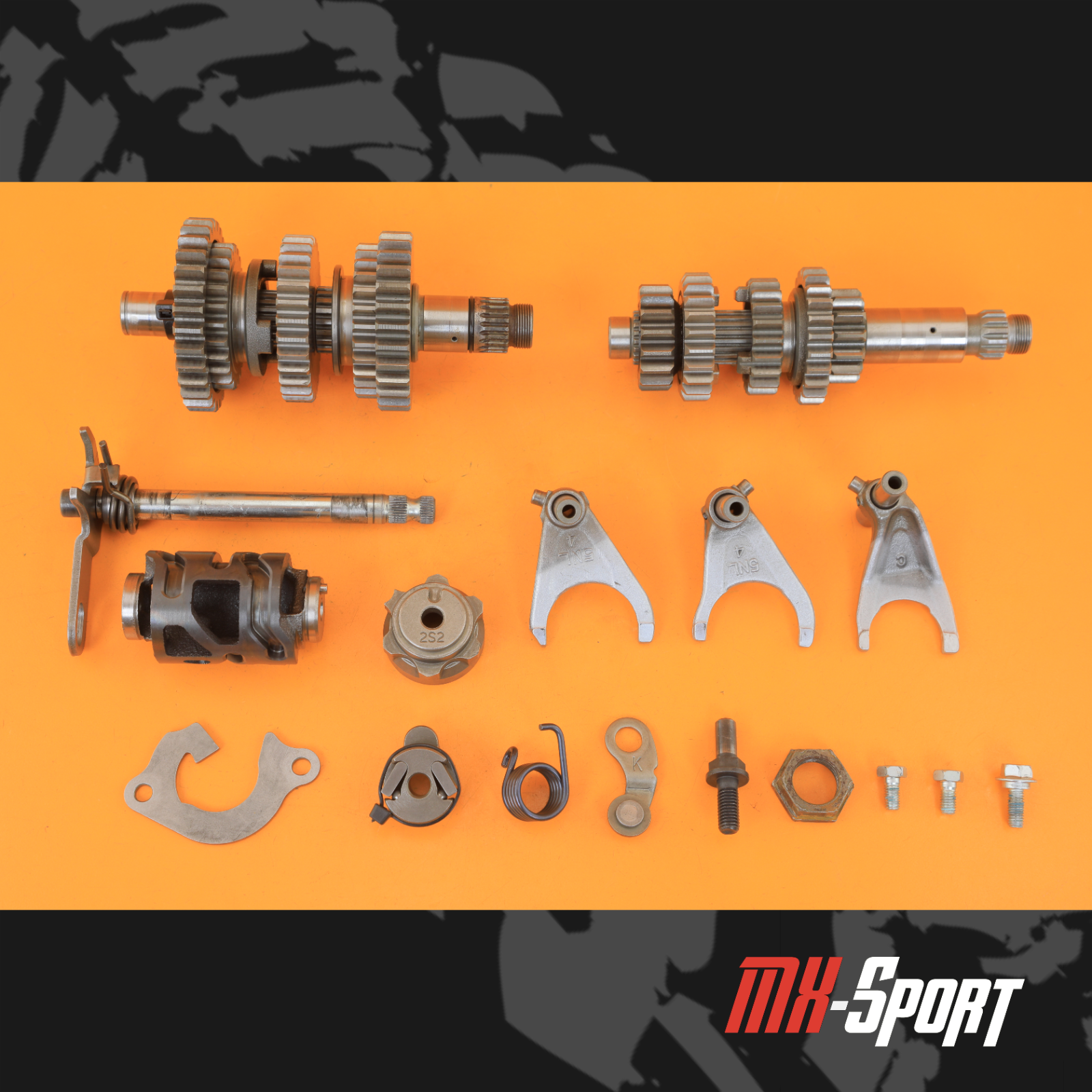 01-07 2007 YZ250F YZ 250F OEM Transmission Main Counter Shaft Gears Shift Forks