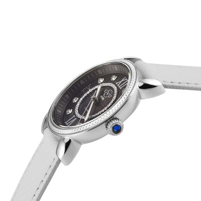 Pre-owned Gv2 By Gevril Women's 9861-v1 Marsala Vegan Mop Dial Swiss Quartz Diamond Watch
