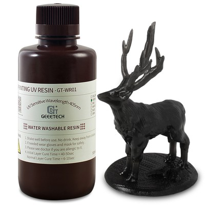 Geeetech Resin Washable 405nm UV Resin Black 500ml For LCD/DLP/SLA Resin Printer