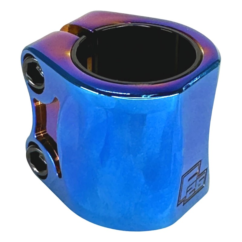 Fantic26 Twinlock Stunt-Scooter Roller Lenker Klemme Double Clamp  Blauchrome