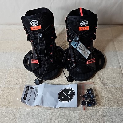 Hyperlite Remix Jr. Wakeboard Black & Orange Kids Boots & Bindings
