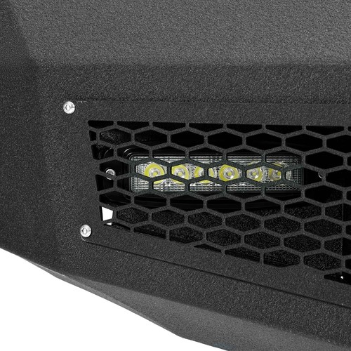 Black Steel Front Bumper Assembly W/LED Spotlights For GMC Sierra 1500 2007-2013