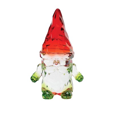 Enesco FACETS Standing Christmas Gnome Acrylic Figurine 4 Inch