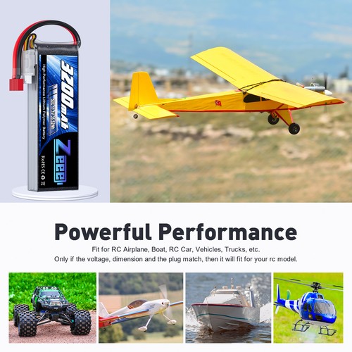 2x Zeee 3S Lipo Battery 3200mAh 50C 11.1V Deans for RC Car Helicopter Airplane