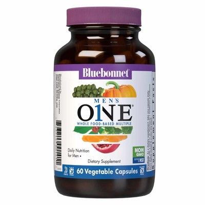Bluebonnet Mens One Whole Food-Based Multiple, 60 растительных капсул
