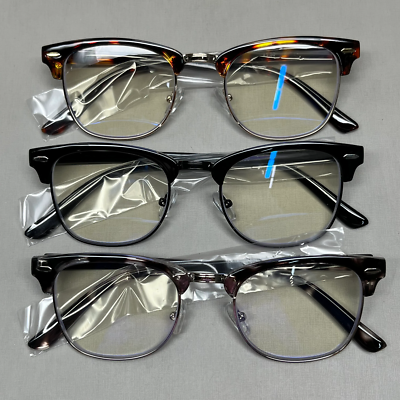 ZXYOO 3 Pack Classic Retro Reading Glasses 3.0x Magnification