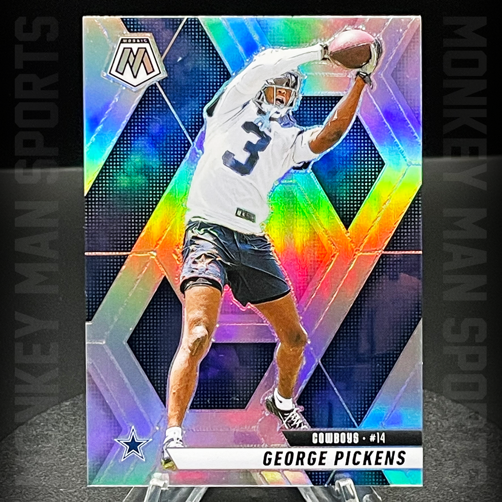 2025 Mosaic - George Pickens - #109 PRIZM SILVER COWBOYS MINT