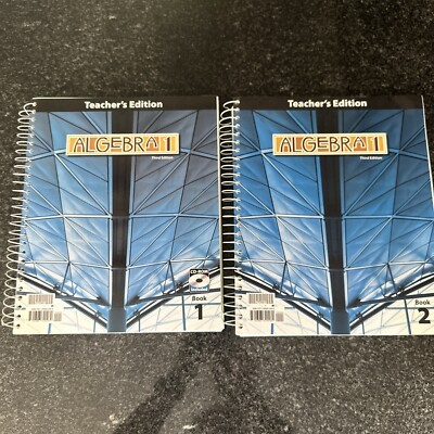  BJU Algebra 1- 3rd ed- Student Text- Teacher Edition (Books 1&2)- Test Answer