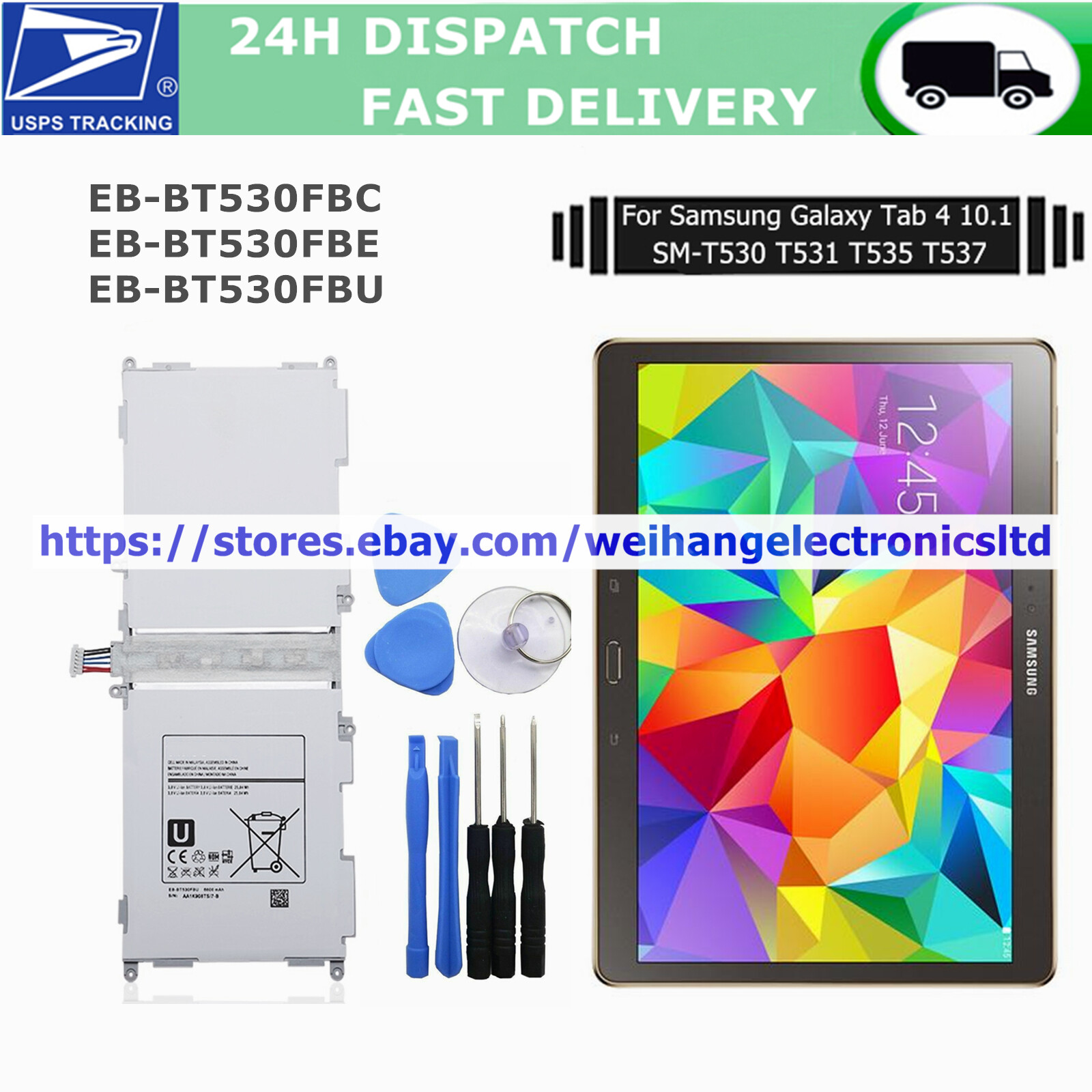 EB-BT530FBE Battery For Samsung Galaxy Tab 4 10.1 SM-T530 T530NU T535 T537 T537V