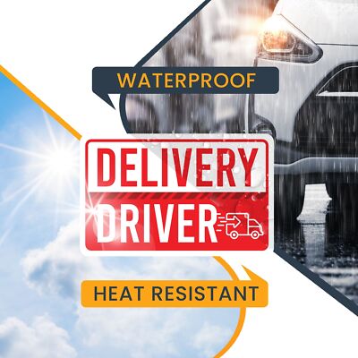 Magnet Me Up Red Delivery Driver Frequent Stops Magnet Decal, 5x8 inch, Delivery