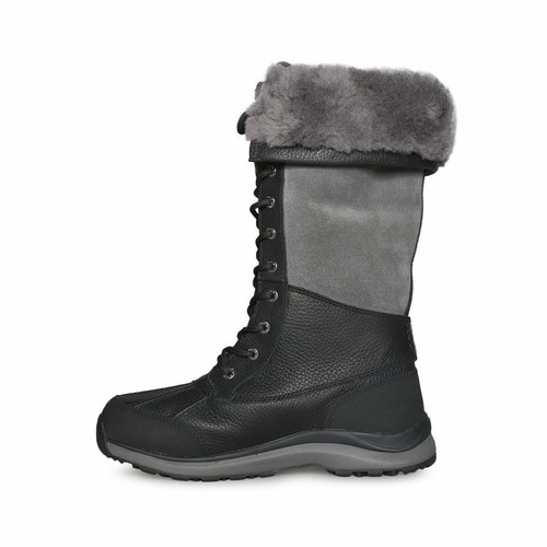 Pre-owned Ugg Adirondack Tall Iii Black Waterproof Leather Women's Boots Size Us 7