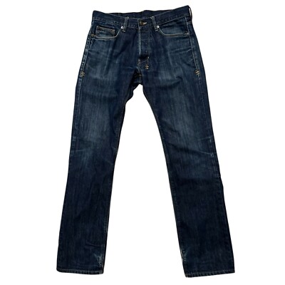 Ksubi Denim Jeans Mens Size 32 Dee Dee Raw Rinse Indigo Button Fly Blue