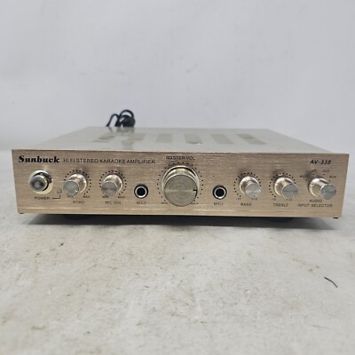 SunBuck AV-338 Karaoke 2000W Power Home Stereo Audio Amplifier *No Remote*