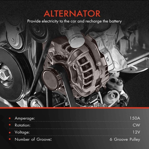 Alternator for Mercedes-Benz C300 2009-2012 GLK350 2010-2012 150 Amp 12 Volt CW