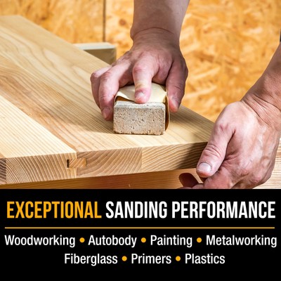 Dura-Gold 80 Grit Gold Longboard Sandpaper Roll 2-3/4" Wide, 12yds, Hook & Loop