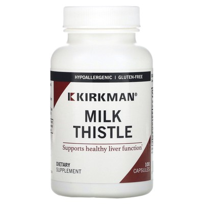 Kirkman Labs Milk Thistle 100 мг 100 капсул без казеина, без яиц, без рыбы,