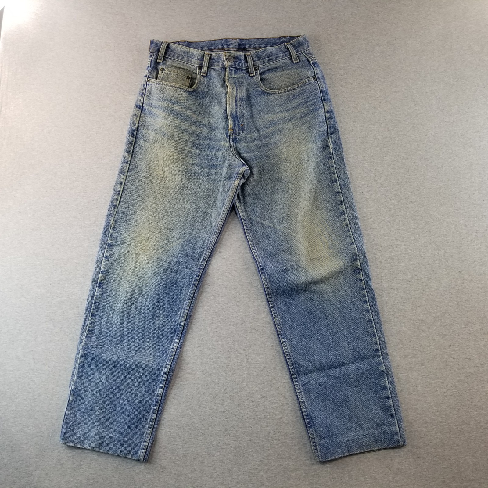 Gap Jeans Men's Sz 33X30 VTG Easy Fit Med Light Wash 100%Cotton Normcore Durable