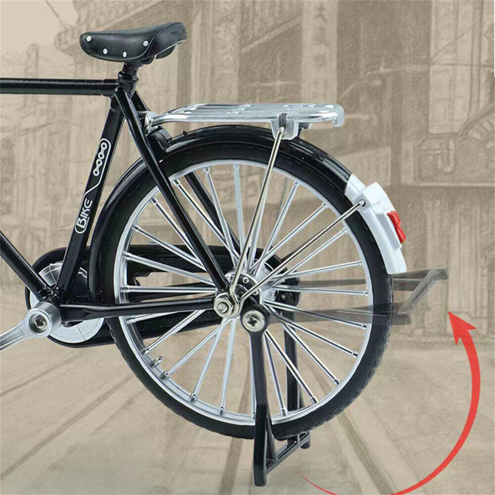 1:10 Scale Mini Bicycle Model Kit Miniature Retro Bicycle Alloy Bicycle Toy Gift