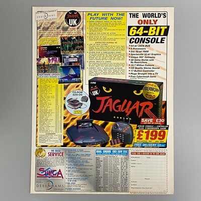 ATARI JAGUAR OFFICIAL UK PRODUCT CYBERMORPH 1993 VINTAGE RETRO ADVERT