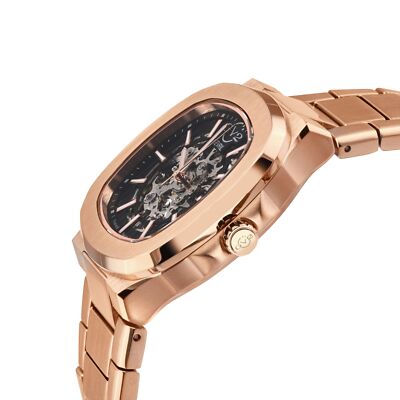 Pre-owned Gv2 By Gevril Men's 18118b Potente Skeletal Swiss Automatic Iprg Steel Watch