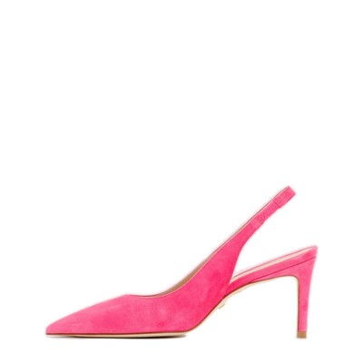 Pre-owned Stuart Weitzman Pointed Toe Slingback Pumps 38.5 It In Pink