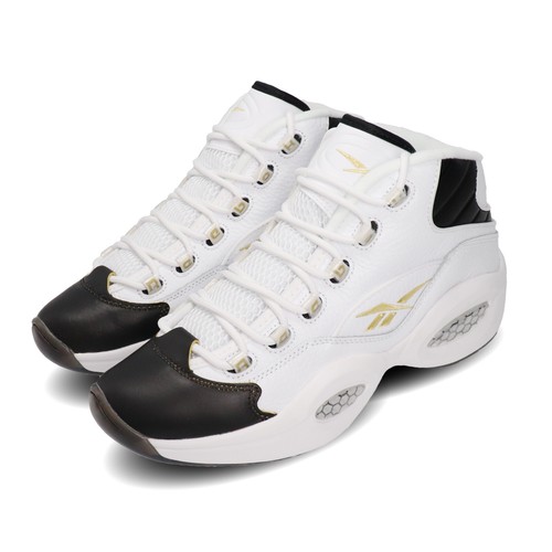 

Reebok Question Mid Respect My Shine Black Toe Iverson White Мужские унисекс EF7599, Белый, Question Mid