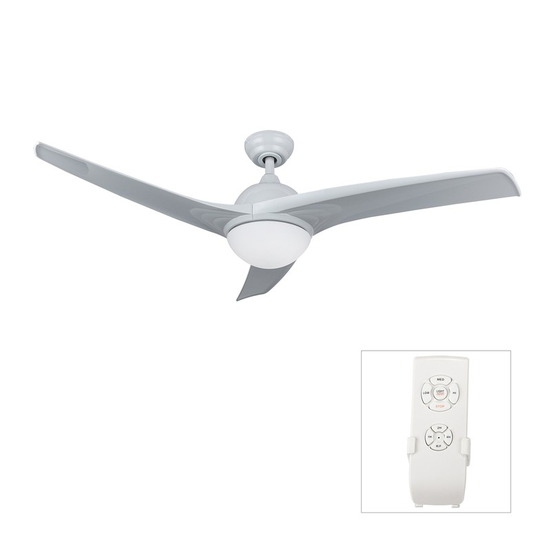 Ceiling Fan W Lights Remote Control White Color Blades