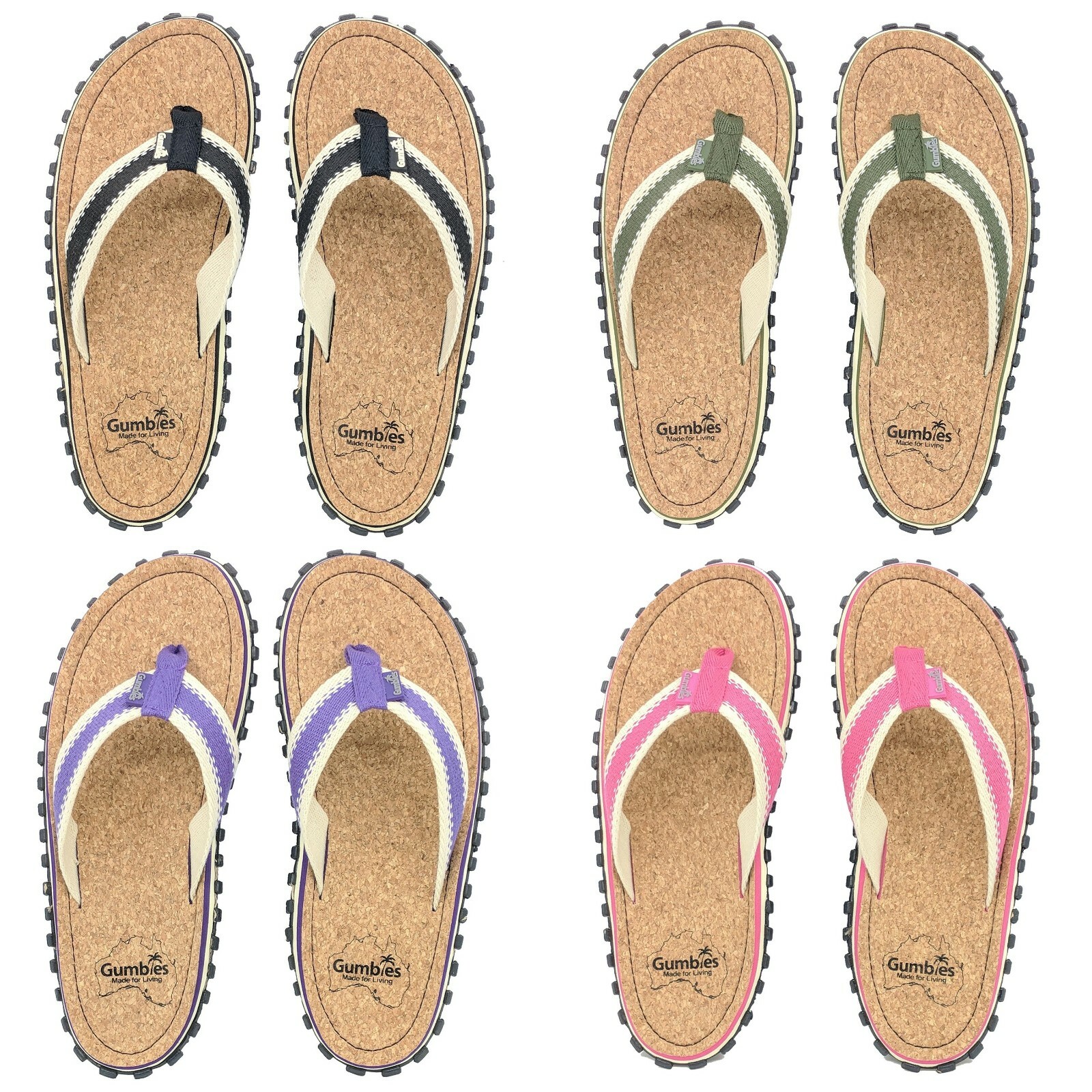 gumbies cork flip flops