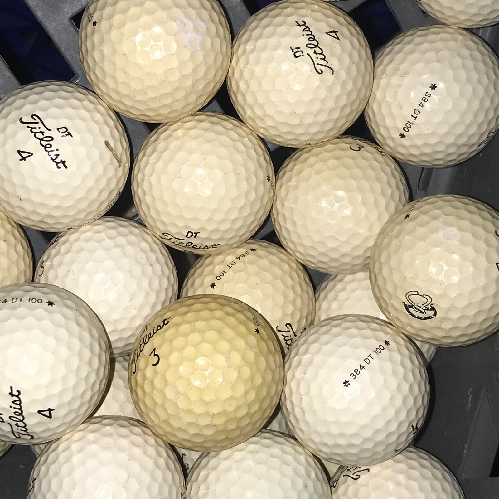 【新品】Titleist 384 TOUR 100 ゴルフボール 12個 12 Vintage DT Titleist *384 DT 100* Used Golf Balls Assorted