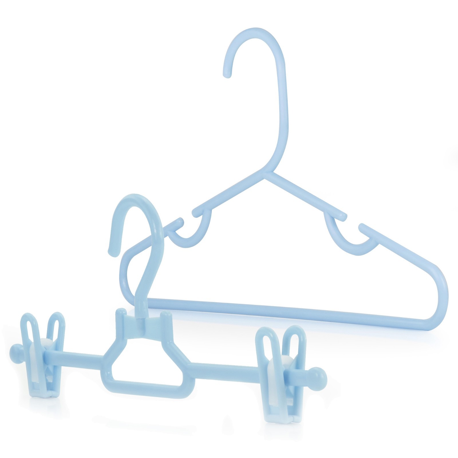 Hangerworld™ 20 Childrens Plastic Top & Clip Hangers Clothes Coat Baby Kids 30cm eBay