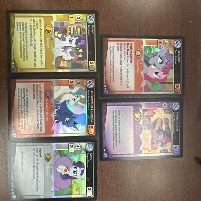 My Little Pony Promo card set  pf4 Pf5 pf5 pf7 pf9 pinkie pie Rarity Twilight !!