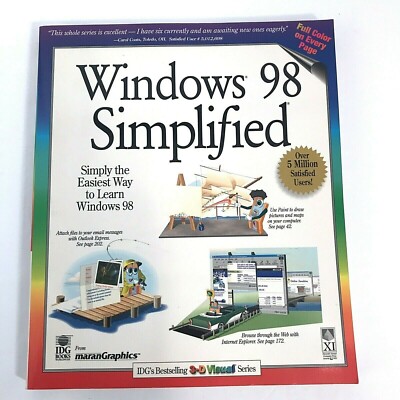 Microsoft Windows 98 Simplified Computer Learning Book by Maran Graphics NEW NOS