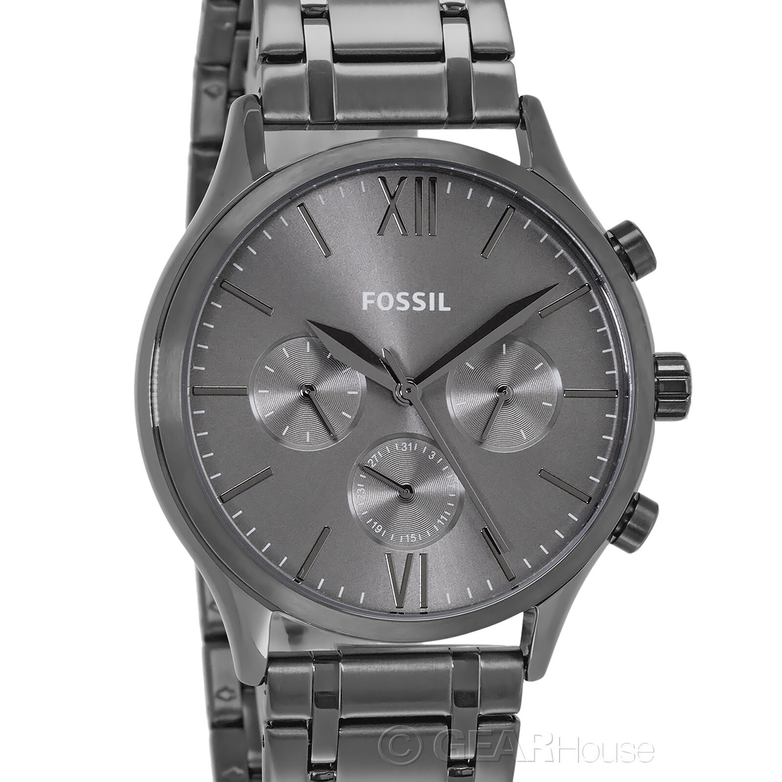 Мужские многофункциональные часы FOSSIL Fenmore, Серый циферблат с датой, Ремешок из нержавеющей стали
