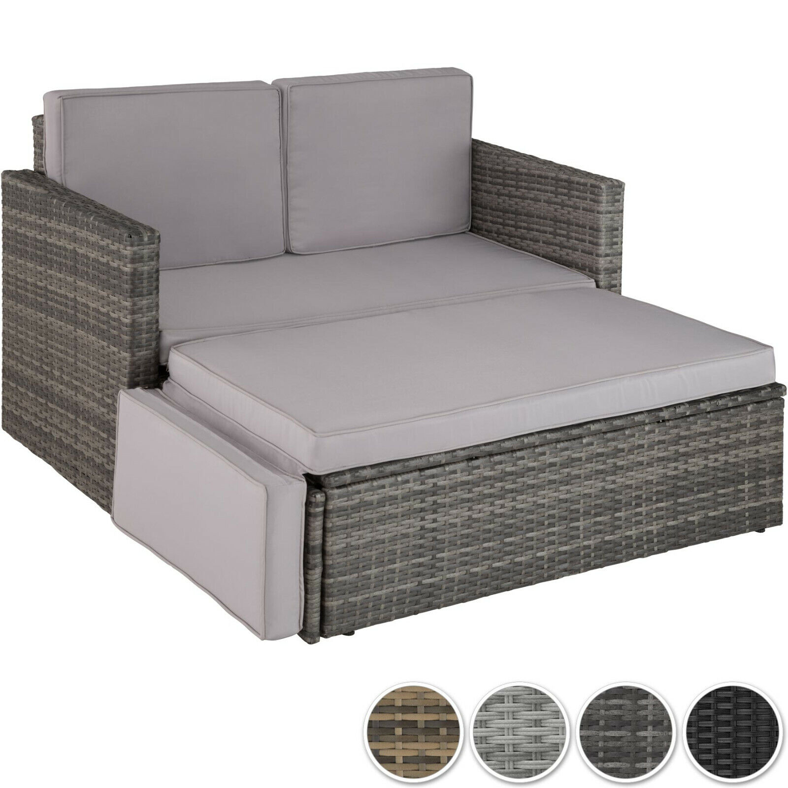 Poly Rattan Lounge Set Gartenmöbel Sitzgruppe Gartenset Sofa Couch Garnitur