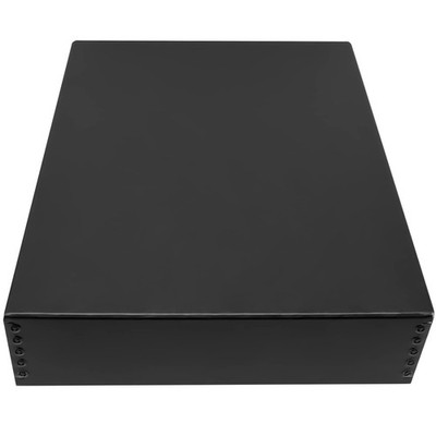 11x14 Black Acid Free Archival Museum Photo Storage Box Drop Front Metal Edge