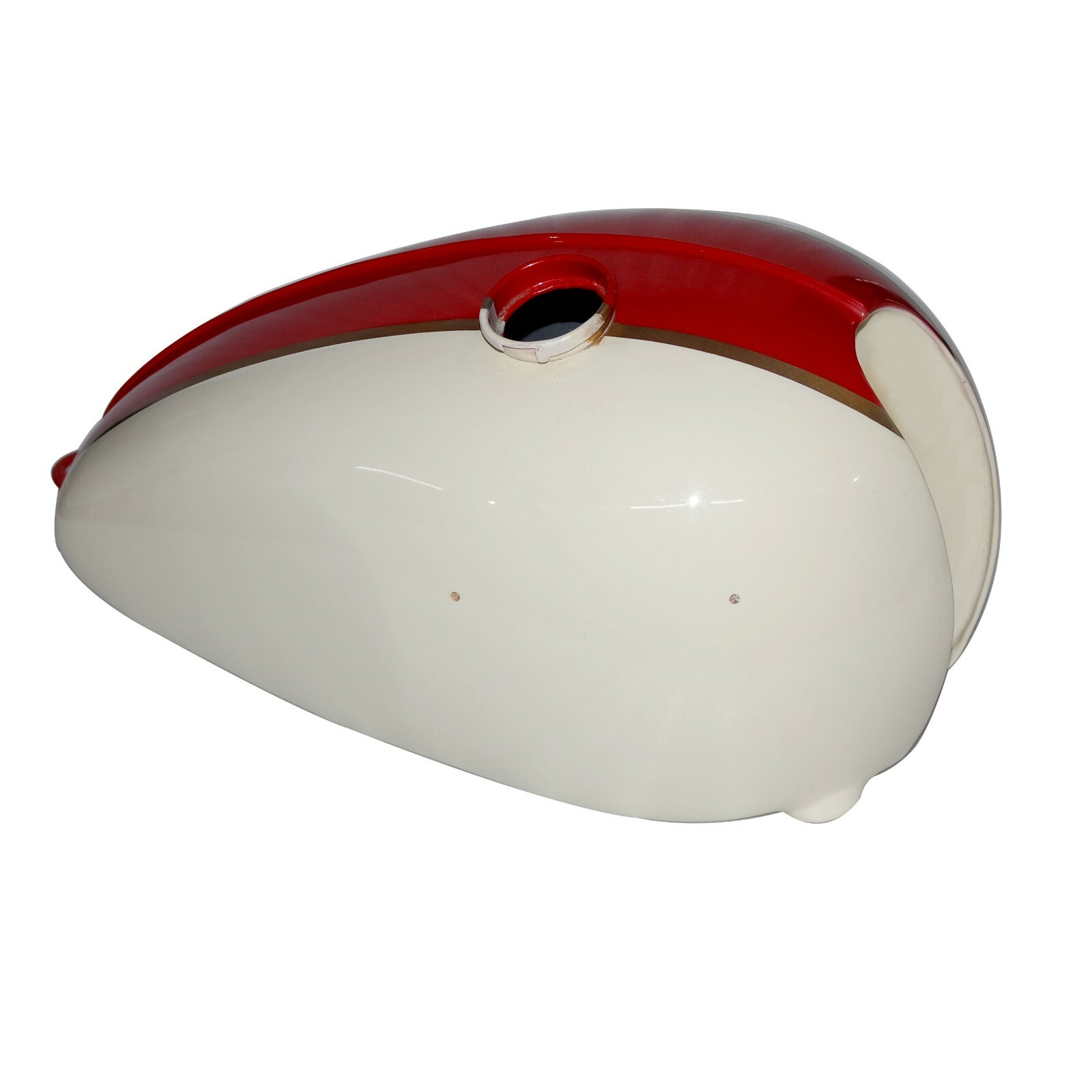 Fits Triumph T120R TR6 650cc White Red Stripe Petrol Gas Fuel Tank  