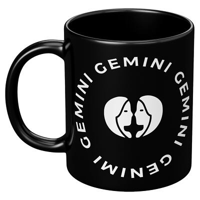 Gemini Black Mug