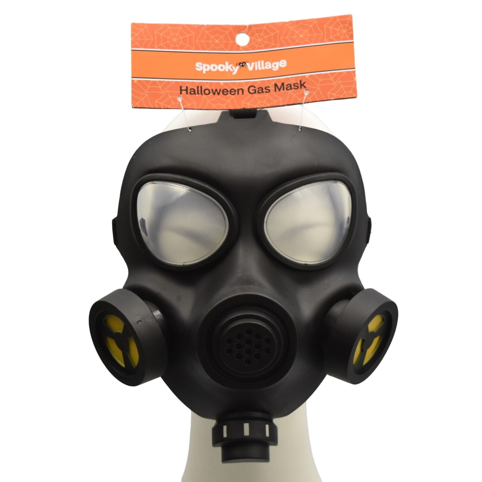 Spooky Village Halloween Gas Mask Adult Costume Black 8.25 in x 