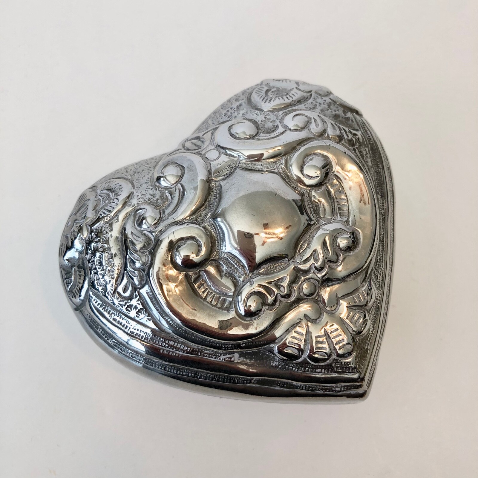 VTG International Silver Co. Heart-Shaped Silver-Plated