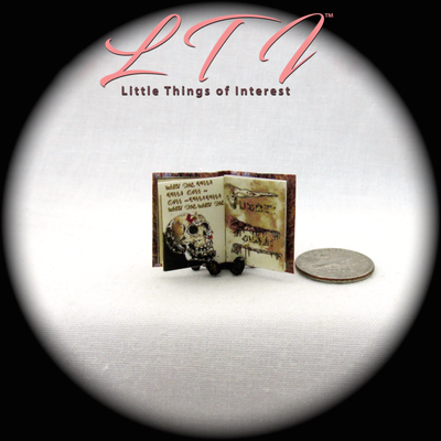 Necronomicon Ex-Mortis BOOK OF THE DEAD 1:12 Scale Miniature Illustrated Book