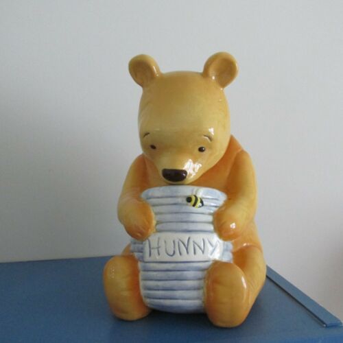 Classic Winnie The Pooh Hunny Cookie Jar Pot w Bee Treasure Craft Disney MX -EC!