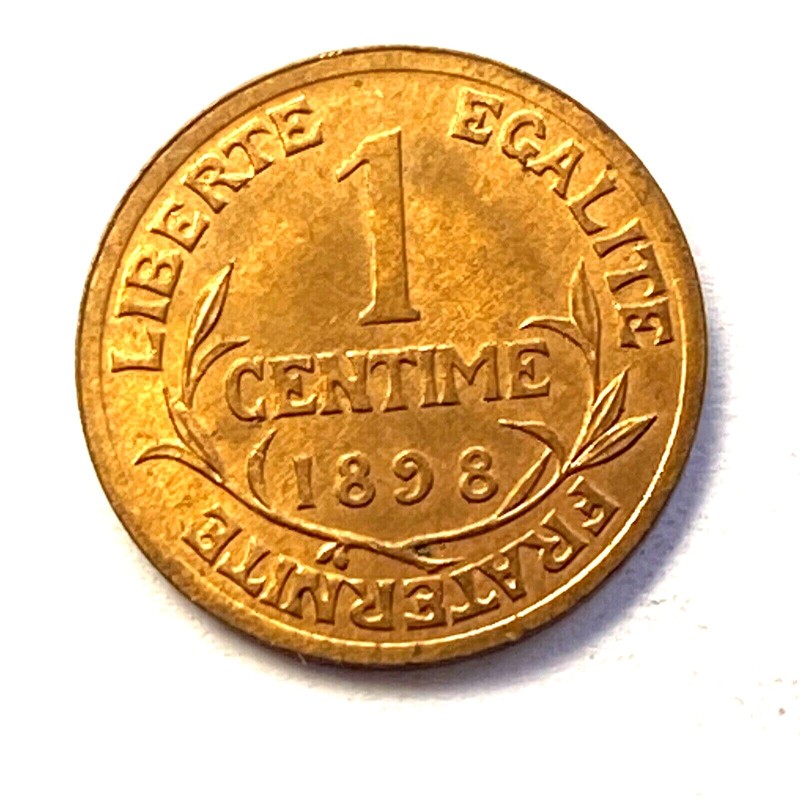 #8473 - 1 Centime 1898 Dupuis Sup Avec Velour Rouge