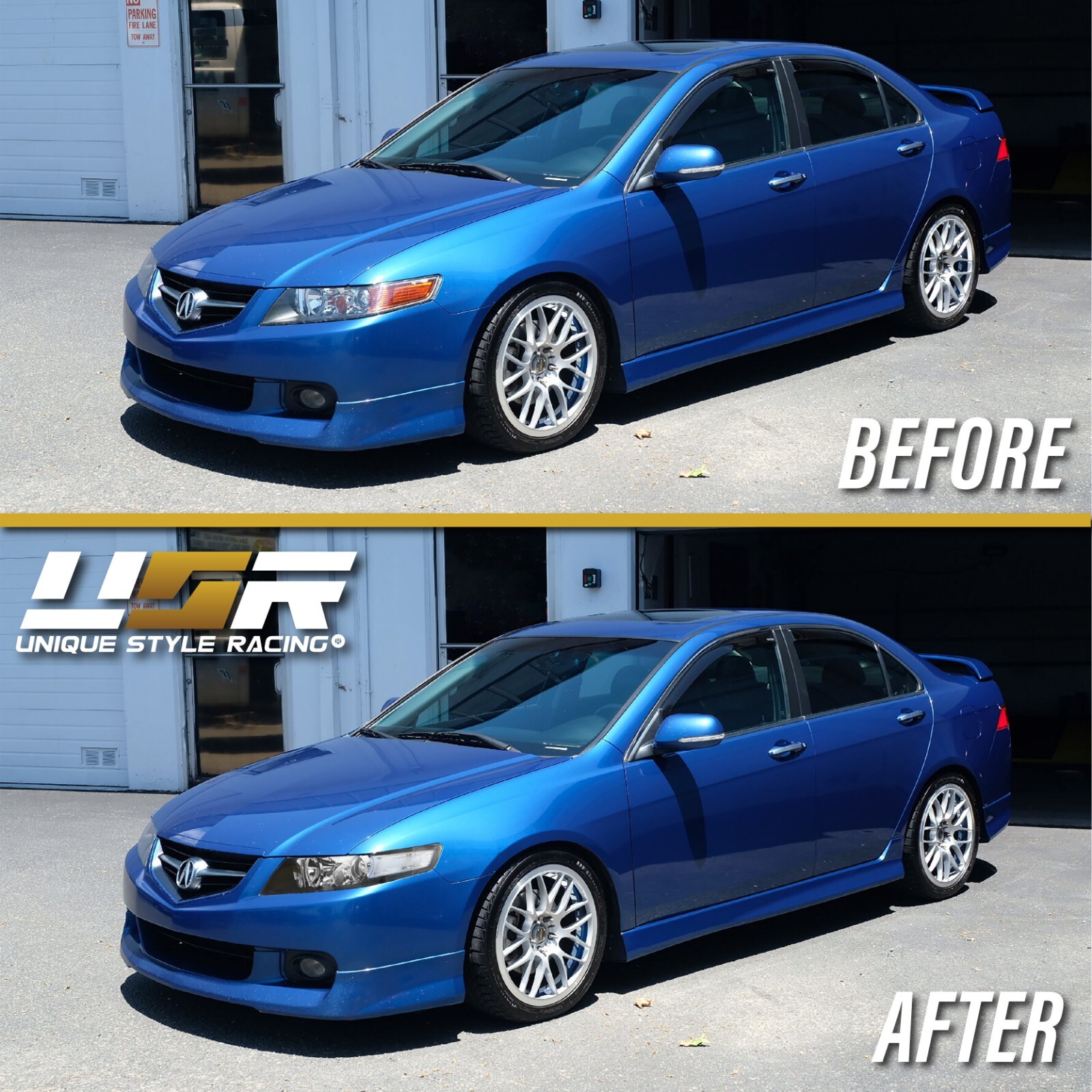 DEPO Euro R CL7 JDM Headlights Blue / Clear Lens Fit 2006-2008 Acura TSX