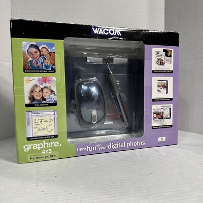 Wacom Graphire 4 USB Tablet Mouse Pen Holder 4x5 Digital Photo Edit 20 SQ Inches